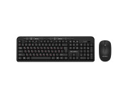 SVEN KB-C3200W, Wireless, Multimedia Keyboard & Mouse, 2.4GHz, (115 keys, 11 Fn-keys) + Mouse (3 + 1 (scroll wheel), 800/1200/1600 dpi), Nano receiver, USB, Black